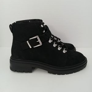 VINCE CAMUTO Bindelia Women's Black Leather Lace Up Ankle Boot Size 7.5